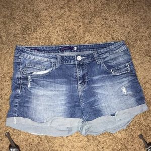 denim shorts